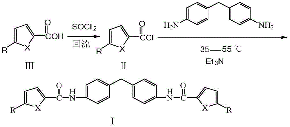 Methylene diphenyl amide compound and application thereof