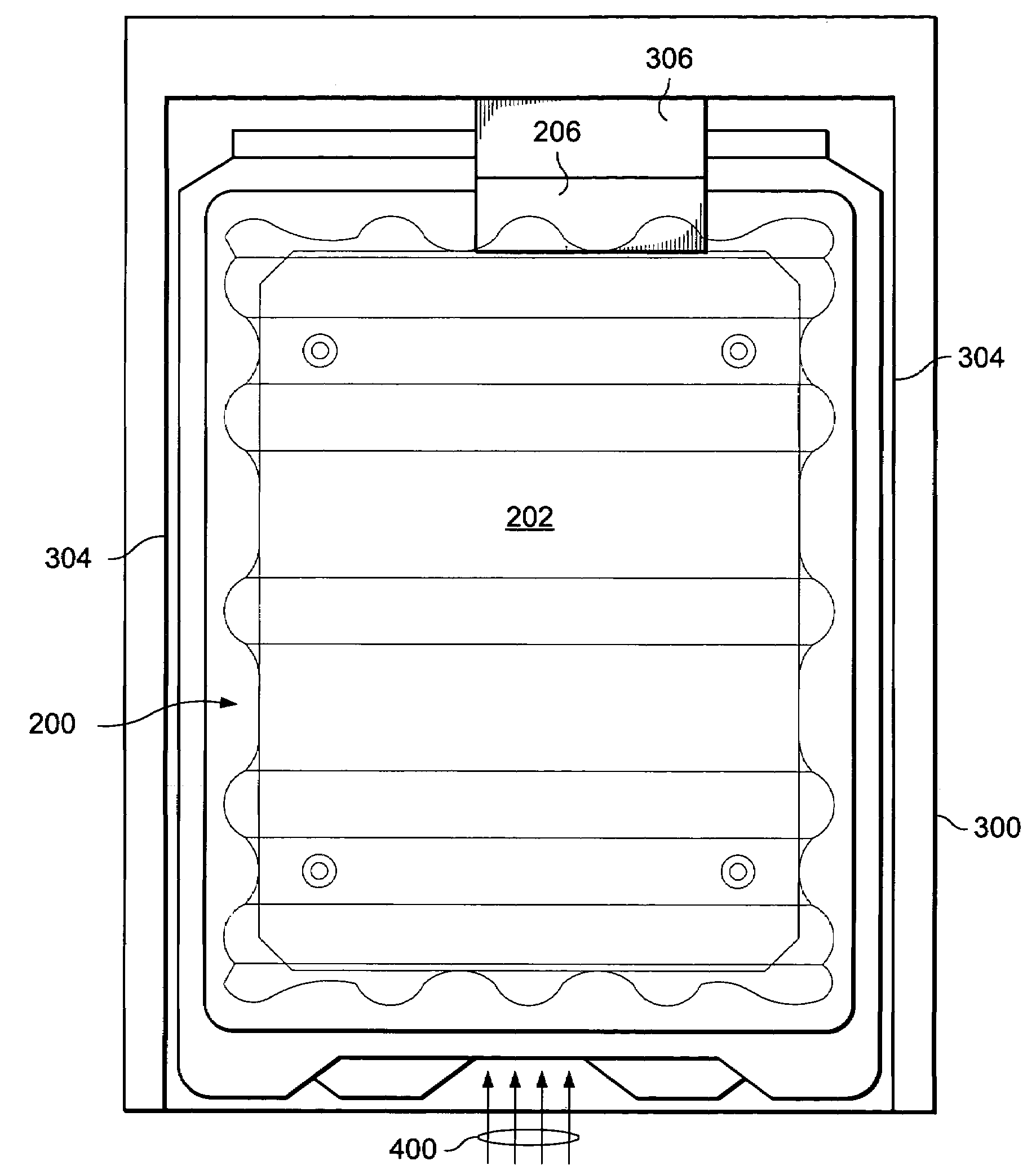 Package structure for soft mounting direct connect storage device