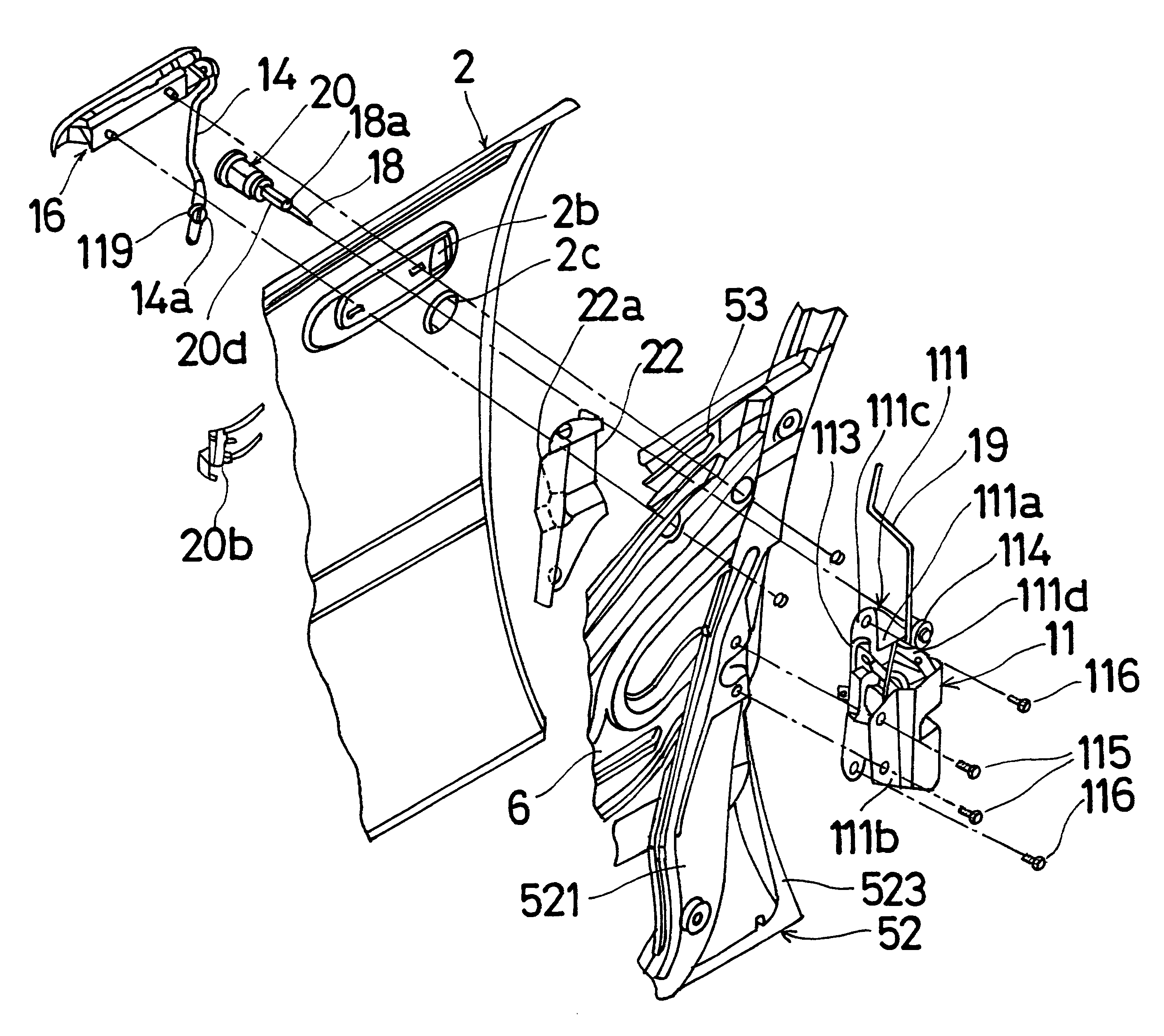 Vehicle door system having a door lock device and door outside handle with an improved water-proofing structure