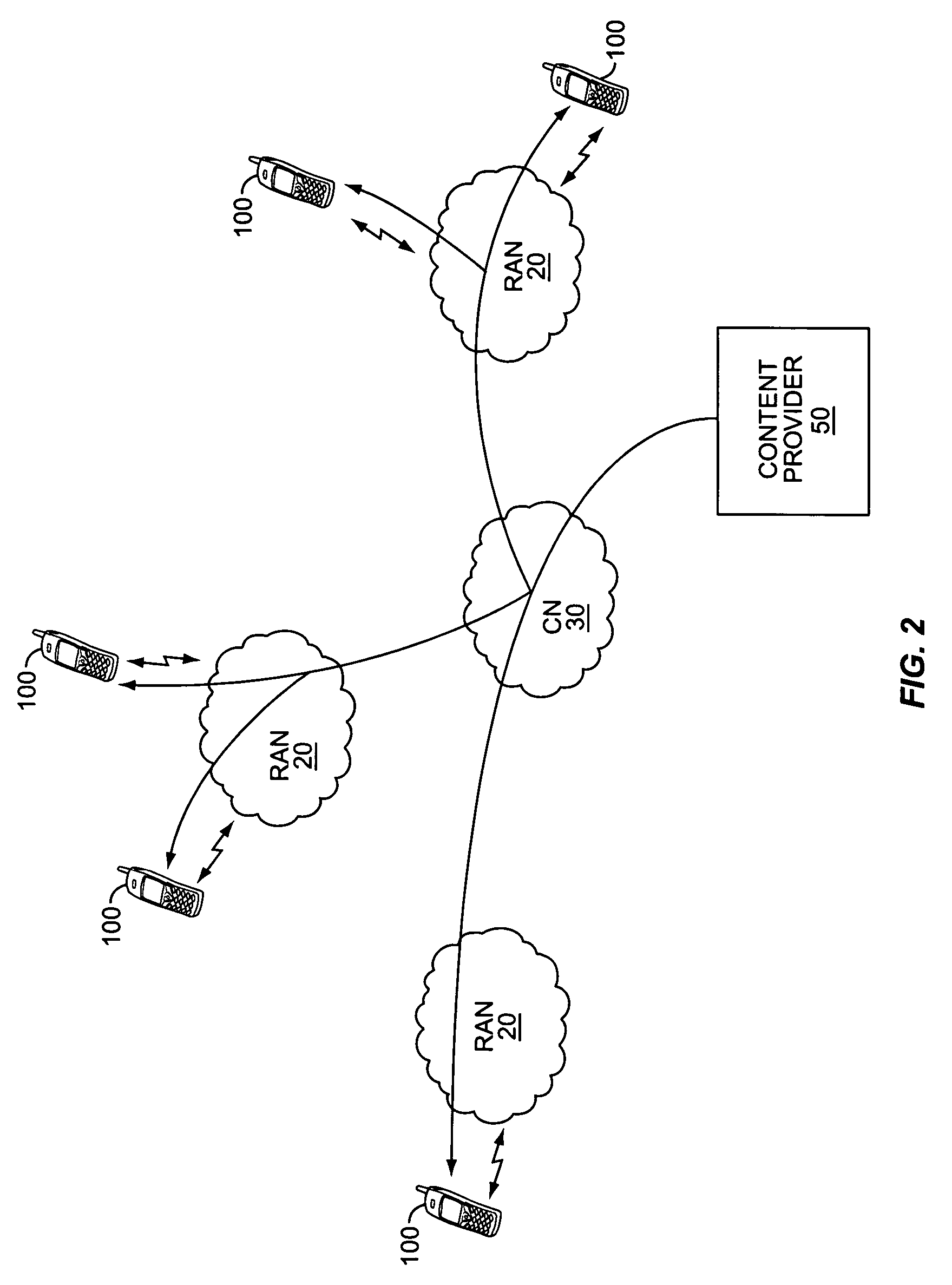 Scalable quality broadcast service in a mobile wireless communication network