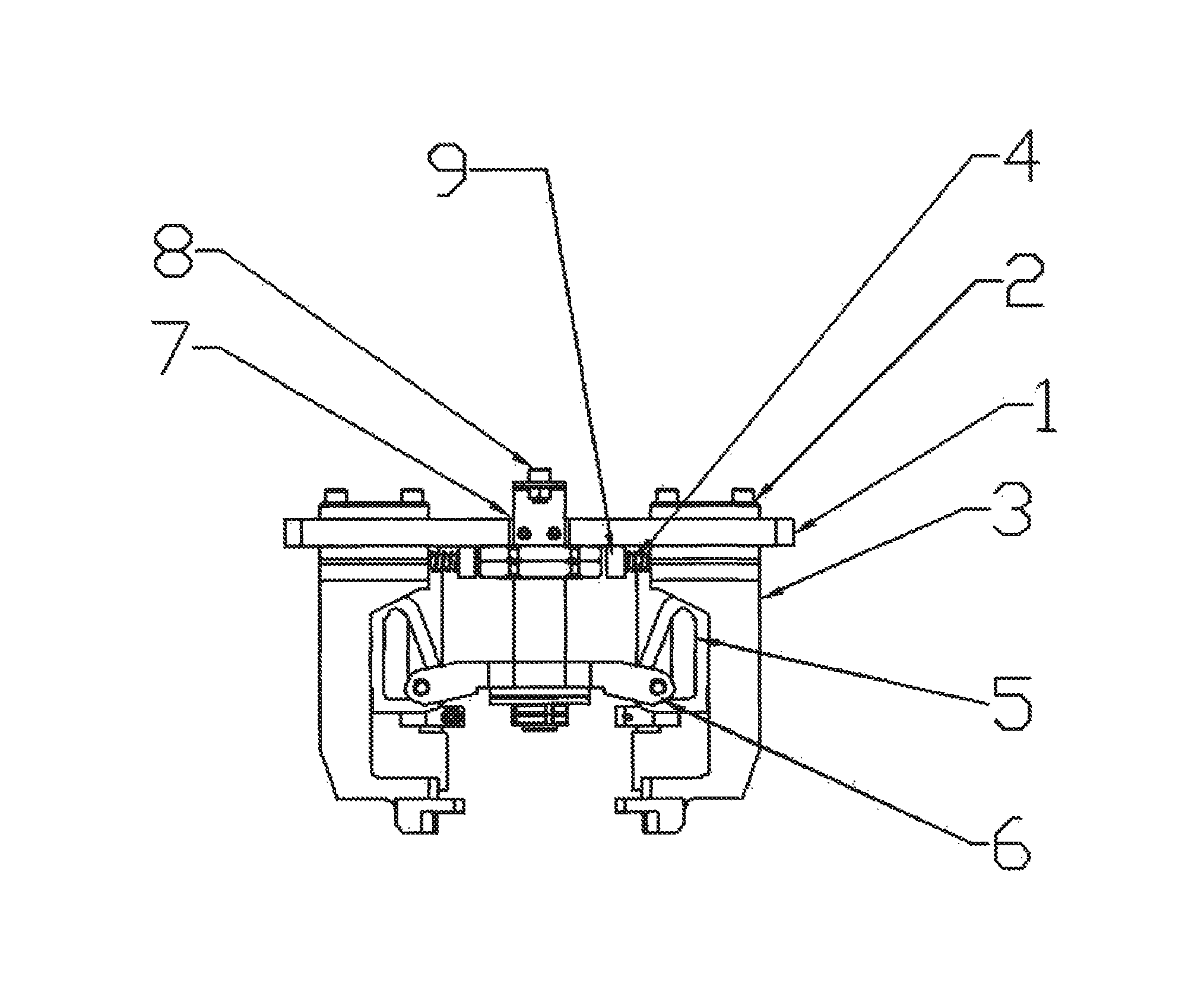 Electric fastening head for fastening lock nut of single through shaft