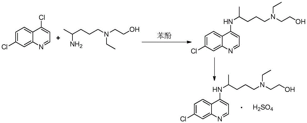 A kind of industrialized preparation method of hydroxychloroquine sulfate