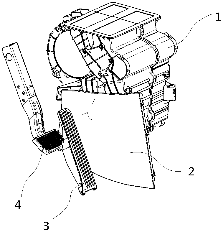 A front extension panel installation structure of an auxiliary instrument panel