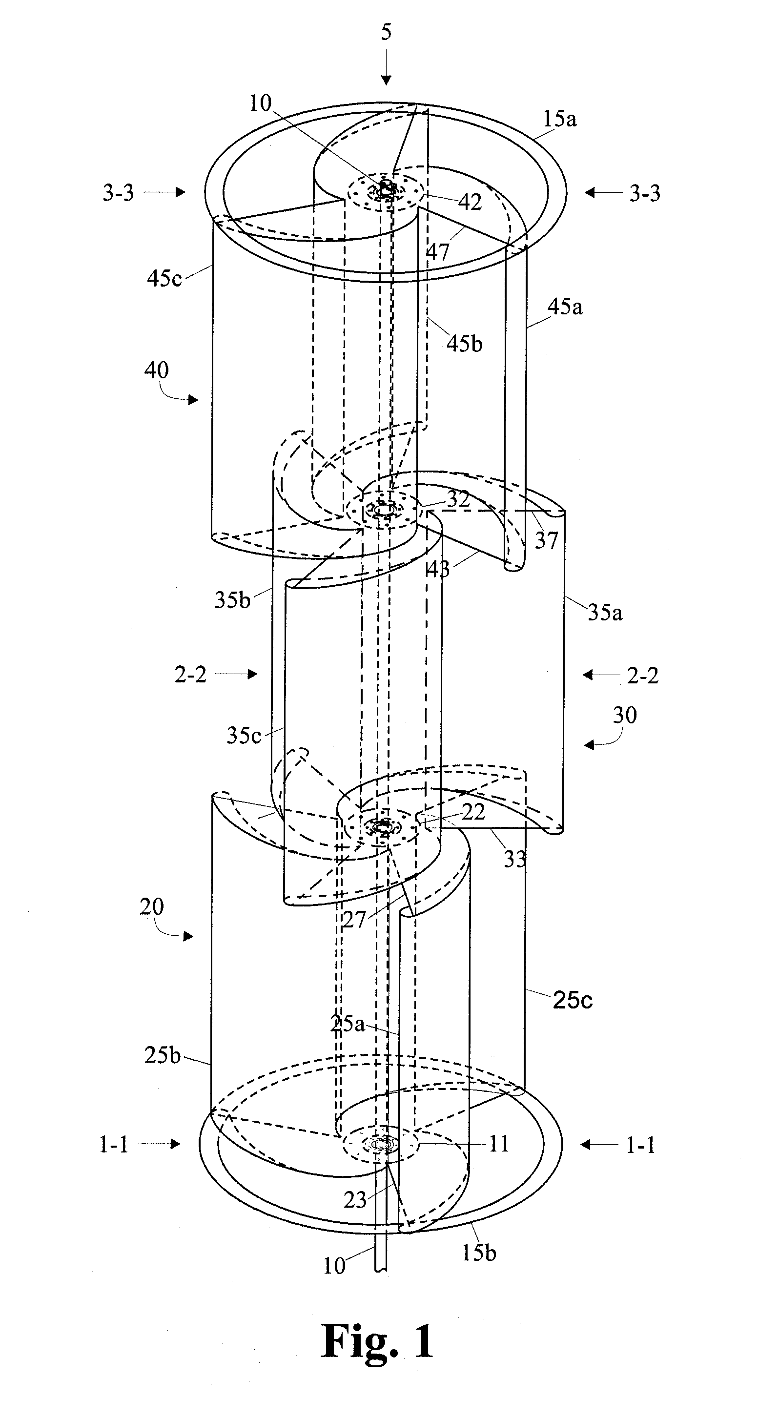 Vertical-axis wind turbine having logarithmic curved airfoils