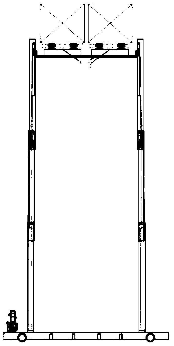 AGV stacking trolley with multiple cargo positions and double lateral fork entering