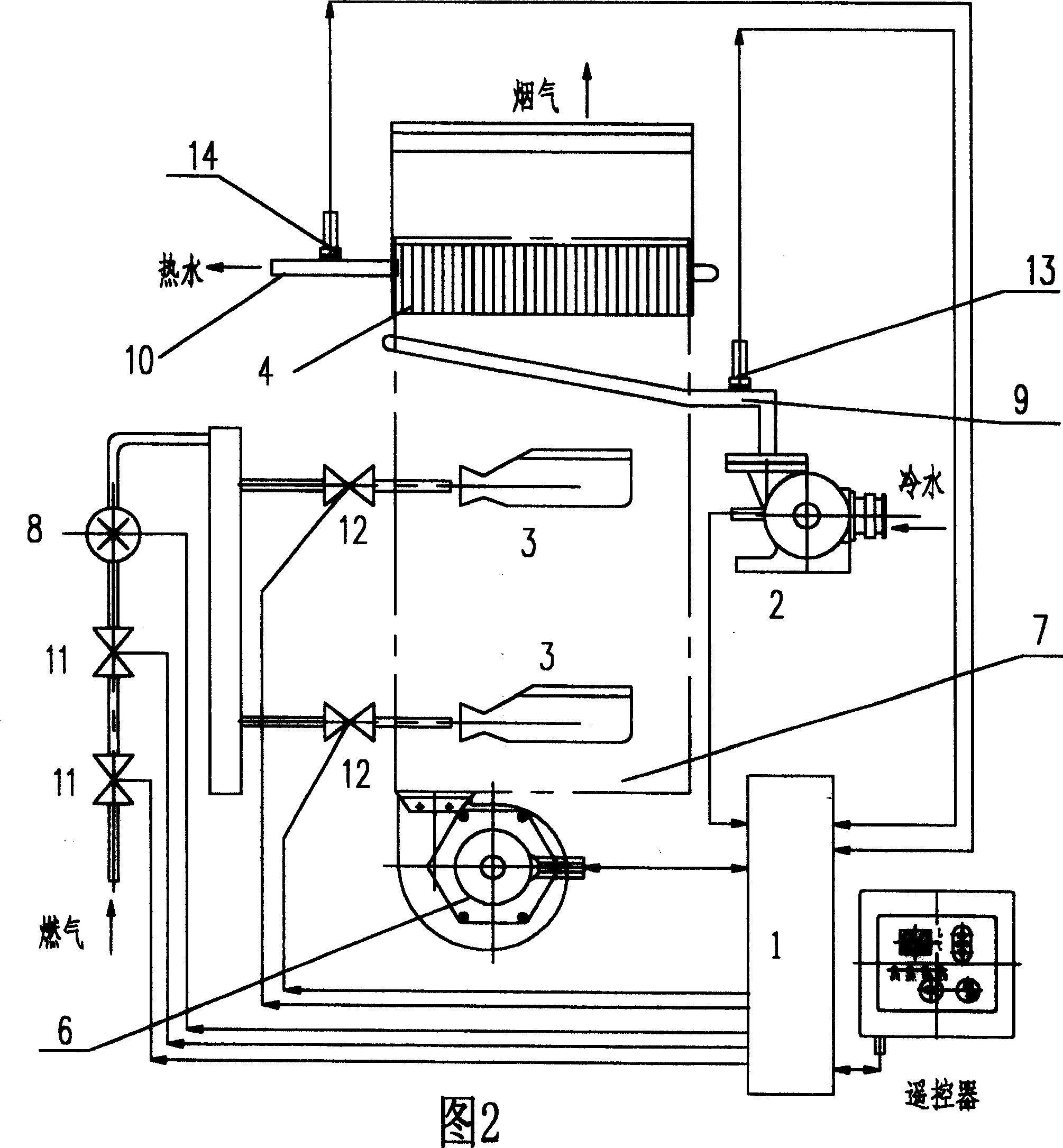 Domestic gas instantaneous water heater capable of realizing gas-air proportional control
