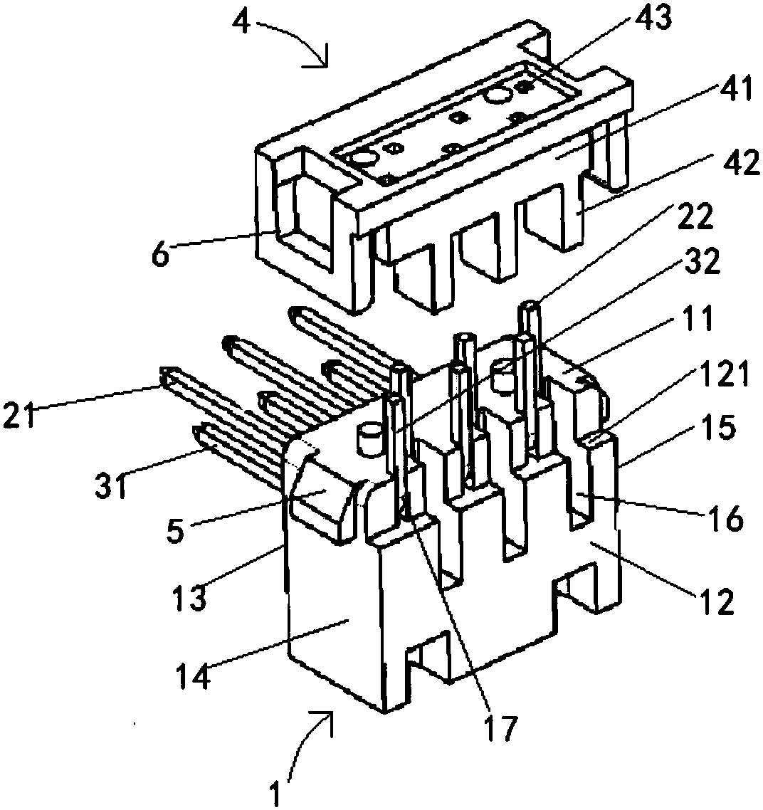 Multi-signal output sensor terminal fixing structure