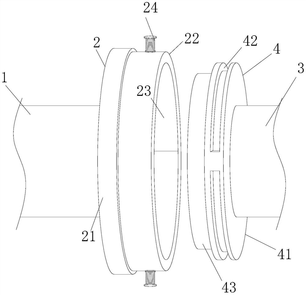 Marine pipeline flange with sealing structure