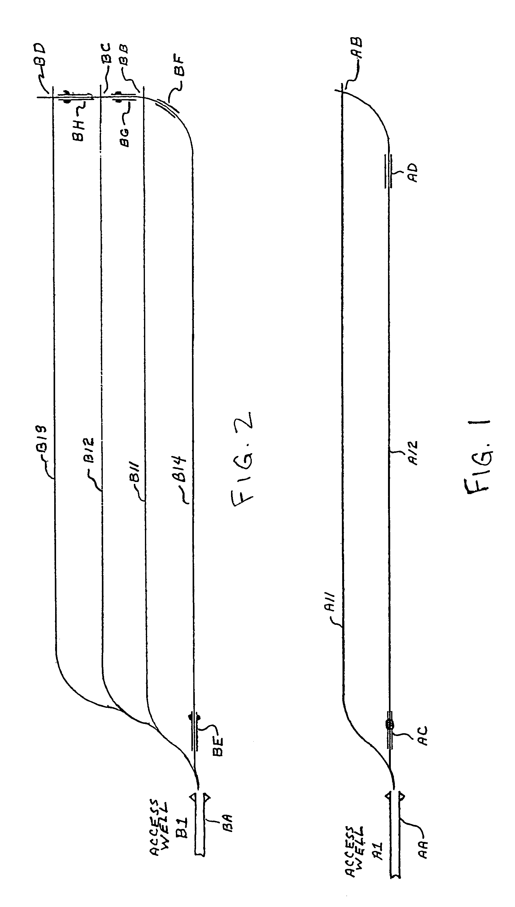 Methods for constructing underground borehole configurations and related solution mining methods