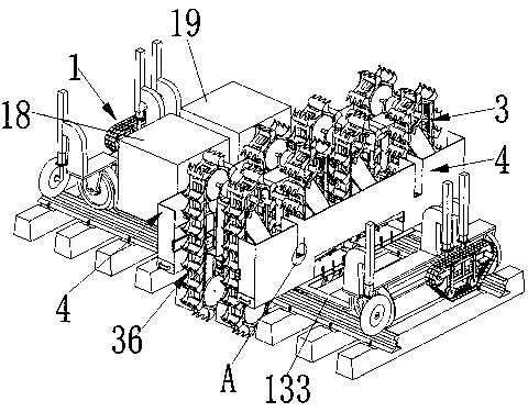 Multifunctional automatic device for chain bucket stone discharging