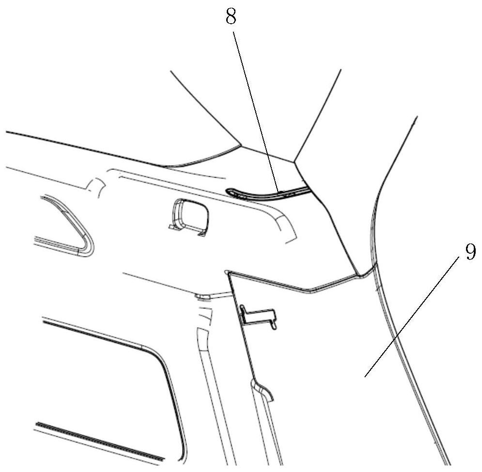 Rear-row safety belt structure