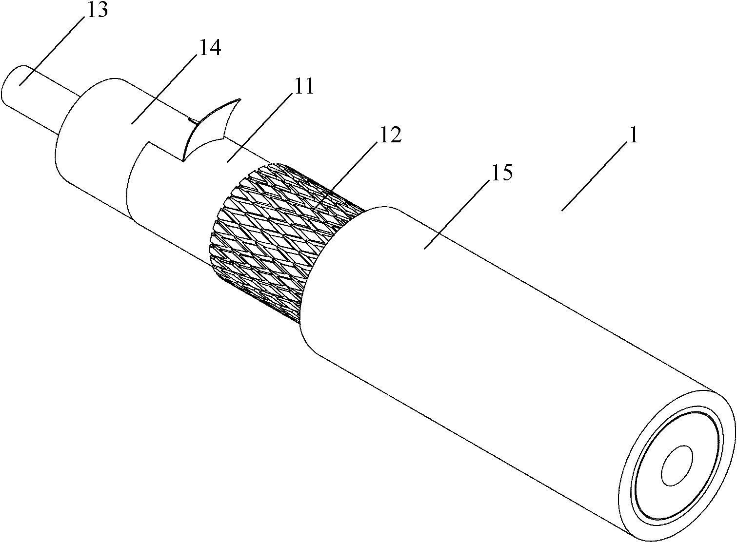 Structure for connecting braided coaxial cable and connector to realize low passive inter-modulation performance