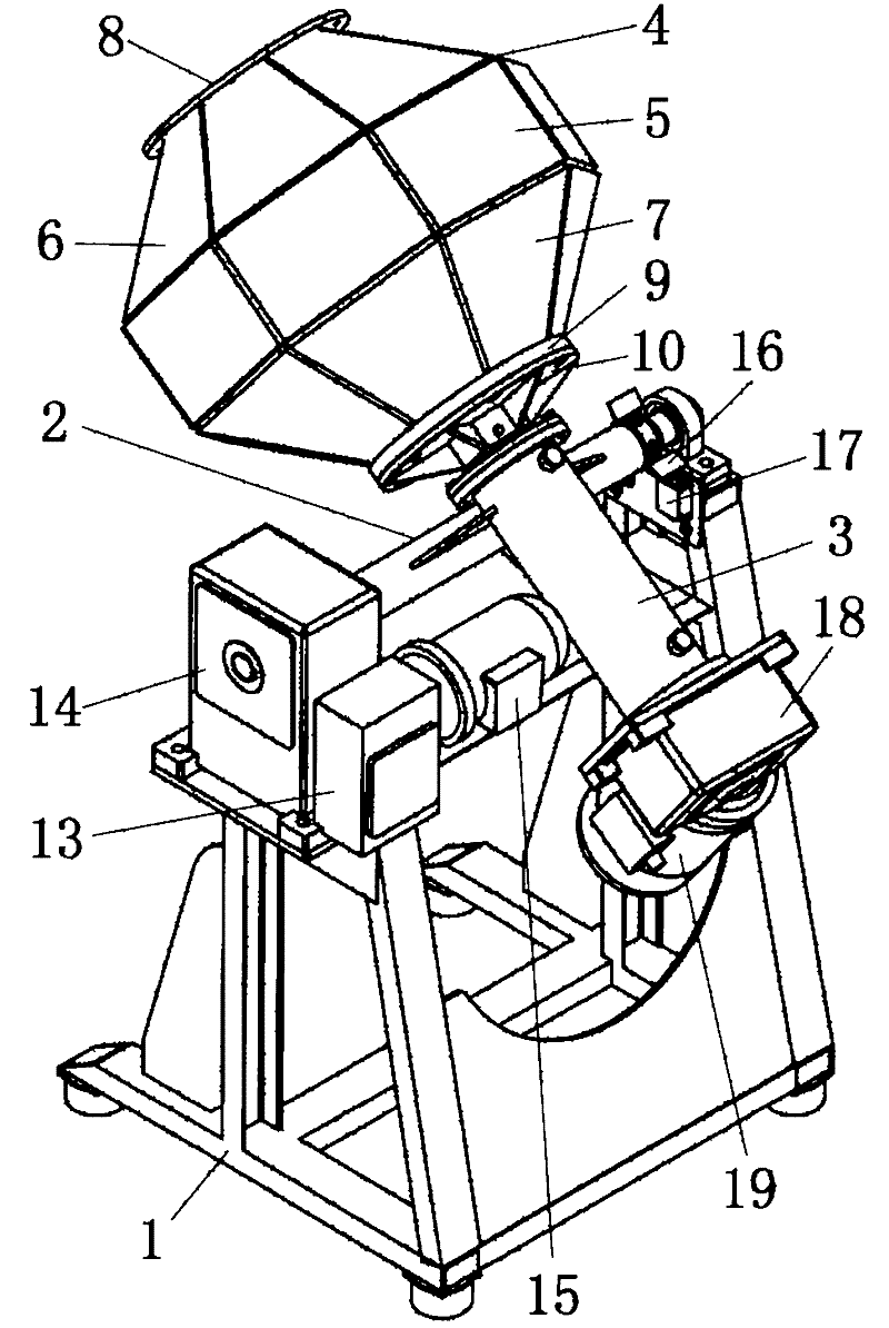 Tilting-type roller polisher machine