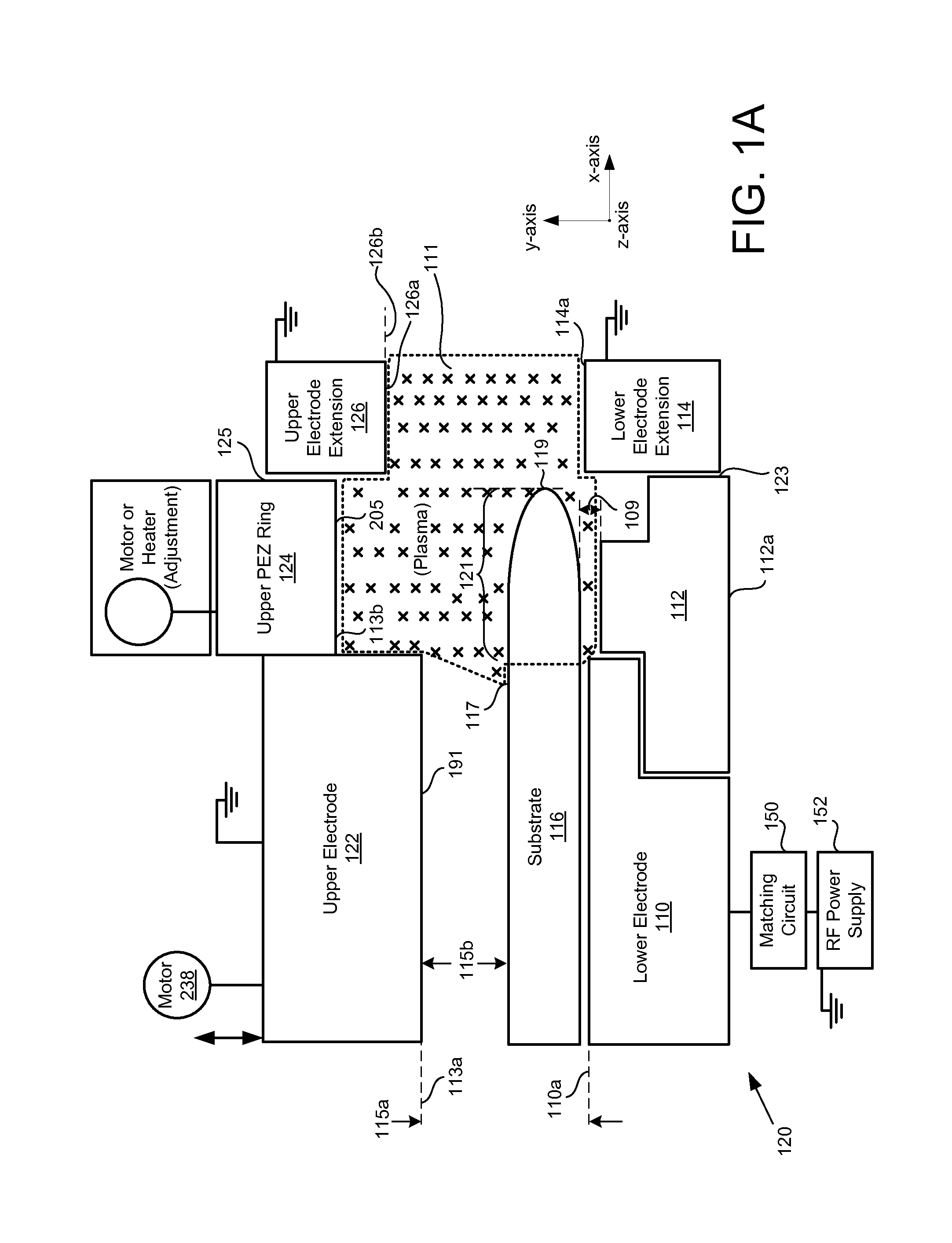 Edge exclusion control with adjustable plasma exclusion zone ring