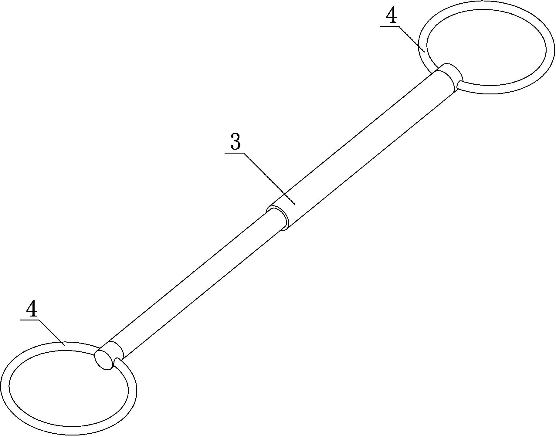 Temporary supporting rod for high-voltage line