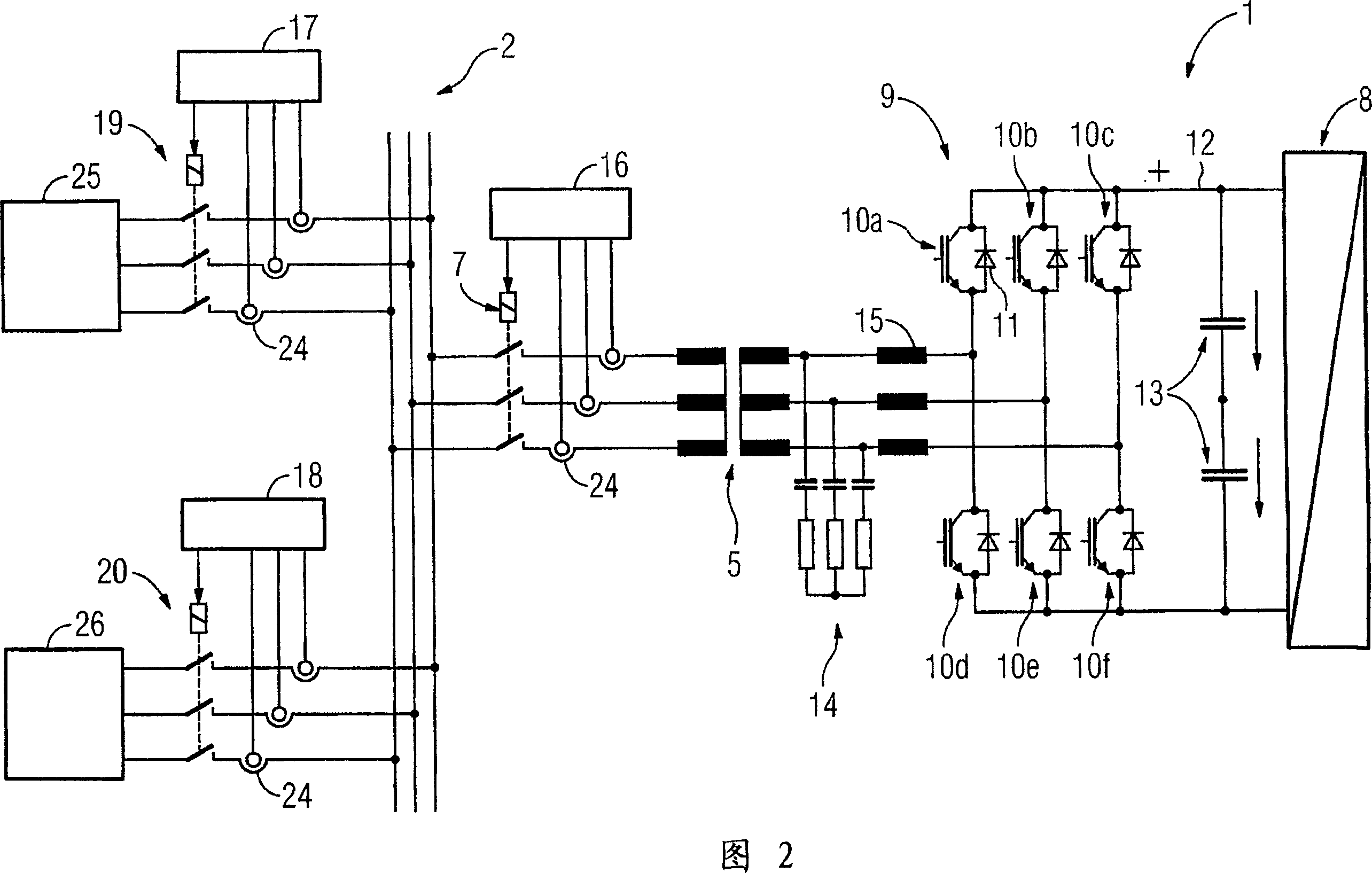 Method for controlling an electronic power converter that is connected to a direct-current source