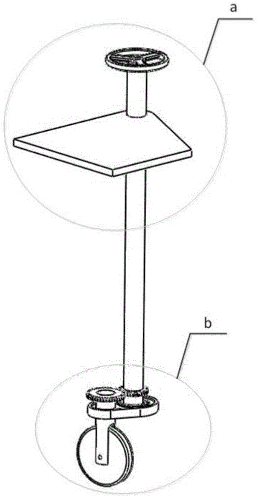 Manual four-wheel multifunctional walker for the elderly