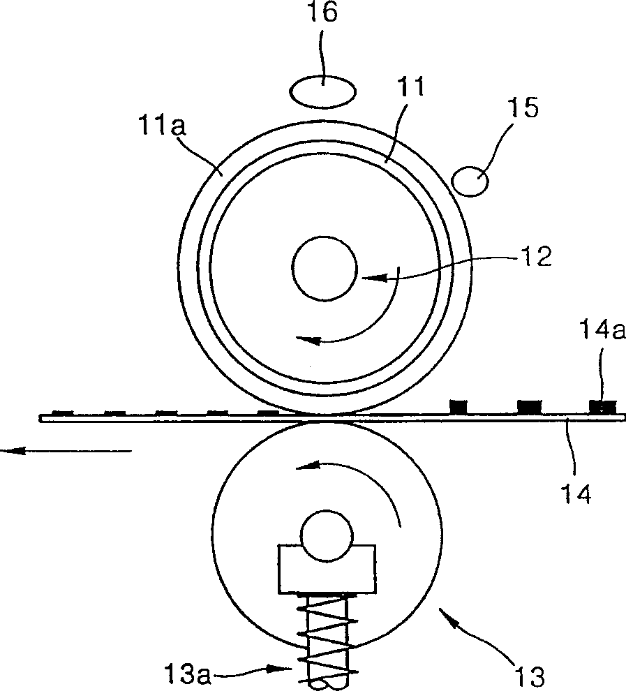 Fixing roll assembly of electronic photography image-forming device