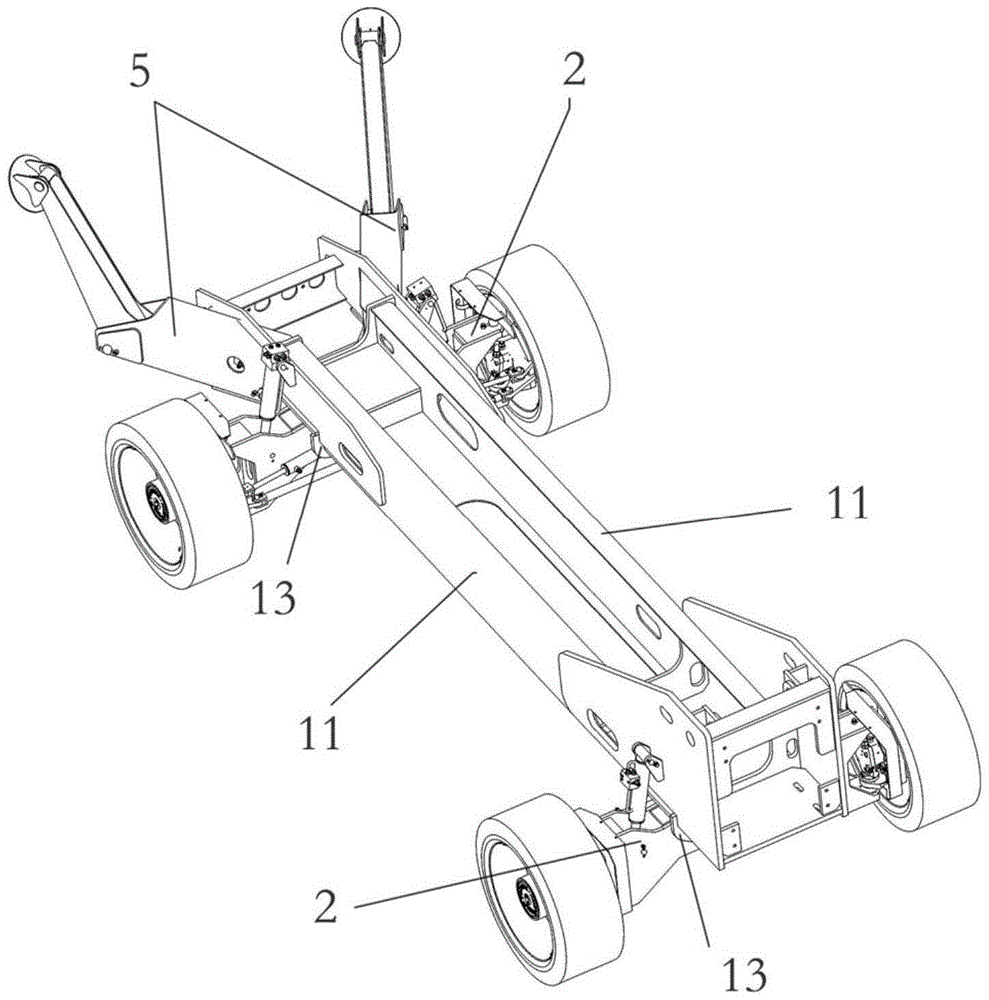 A wheel assembly for an aerial work platform
