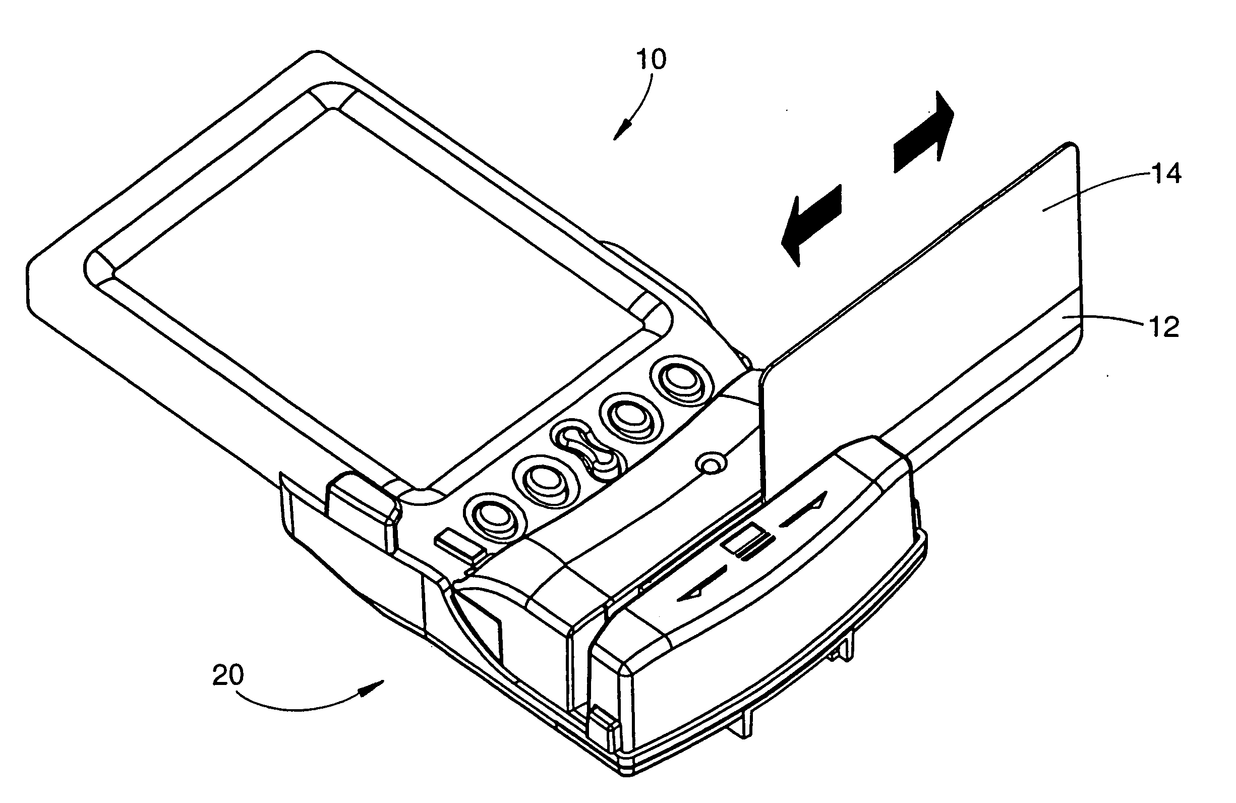 Magnetic stripe reader with power management control for attachment to a PDA device
