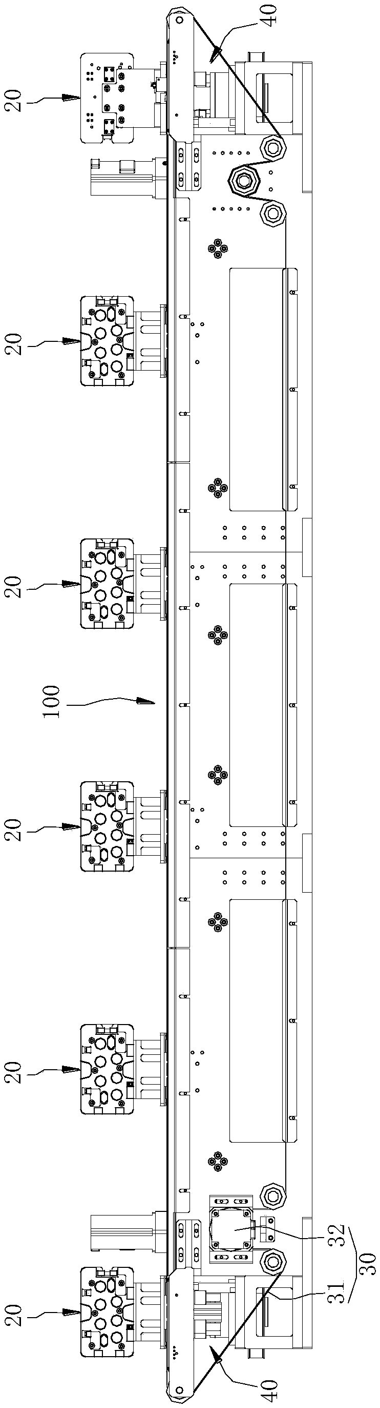 Plane type jig assembly rotating flow channel device