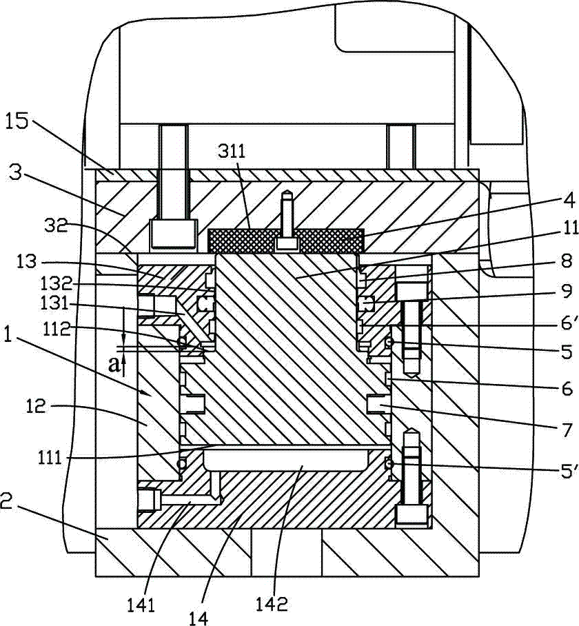 Compensation mechanism for stress deformation of spindle box of machine tool