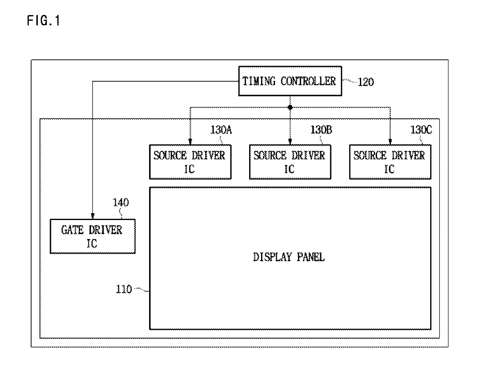 Display device having a merge source driver and a timing controller