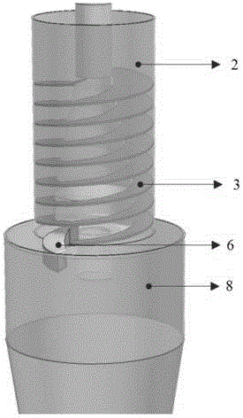 Axial-flow-type inverted inlet flow channel swirler