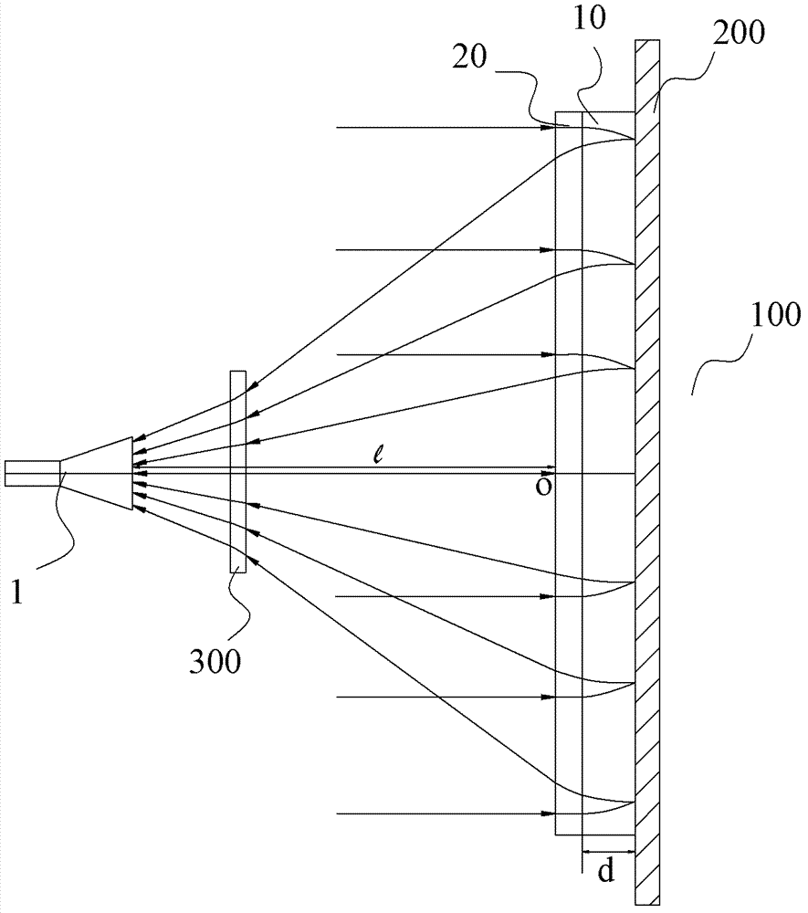 Feed-forward satellite television antenna and satellite television receiving system with same