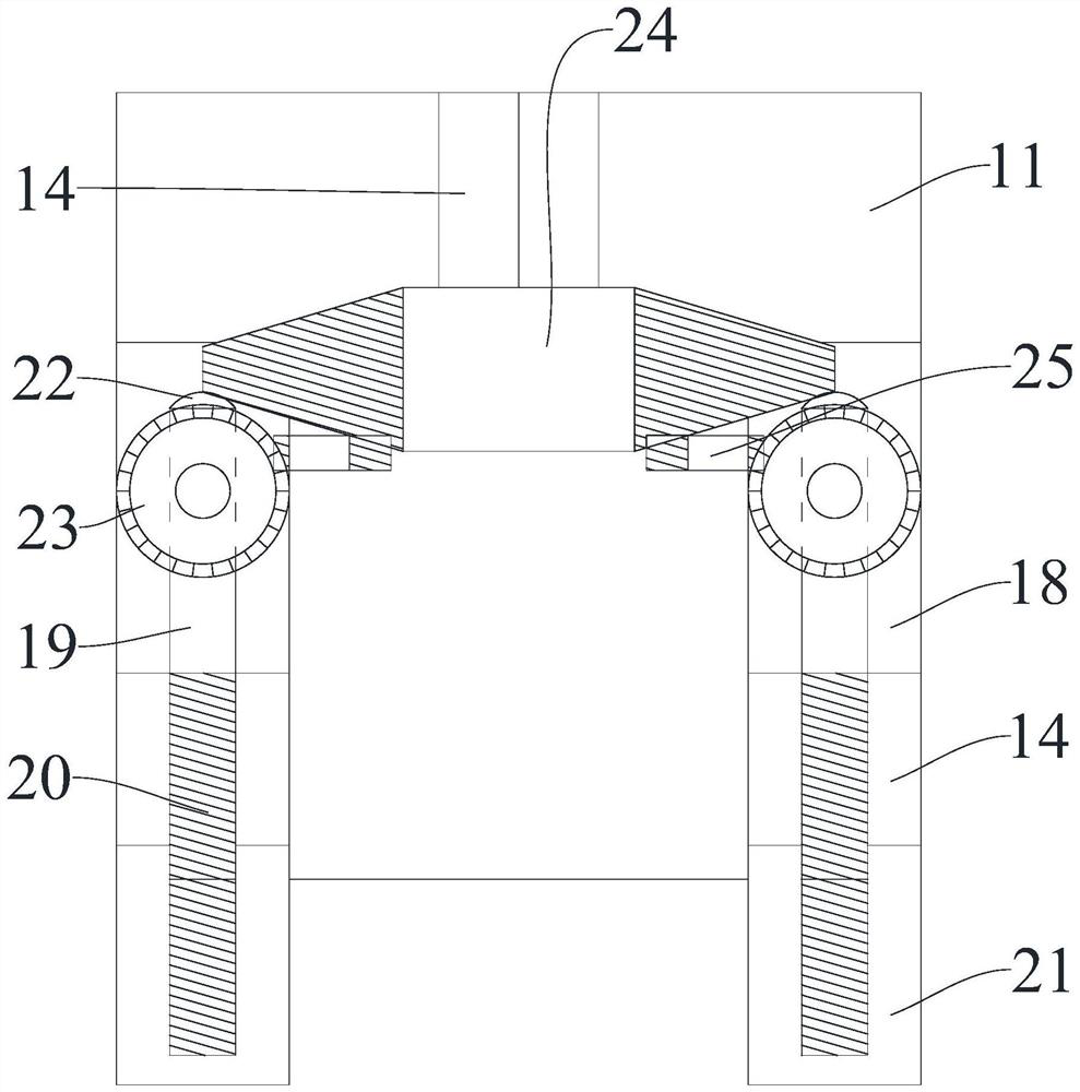 A stacking device for the processing and production of flywheel shells
