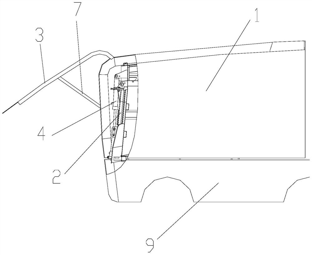 Double-layer bin door, dust bin and cleaning vehicle