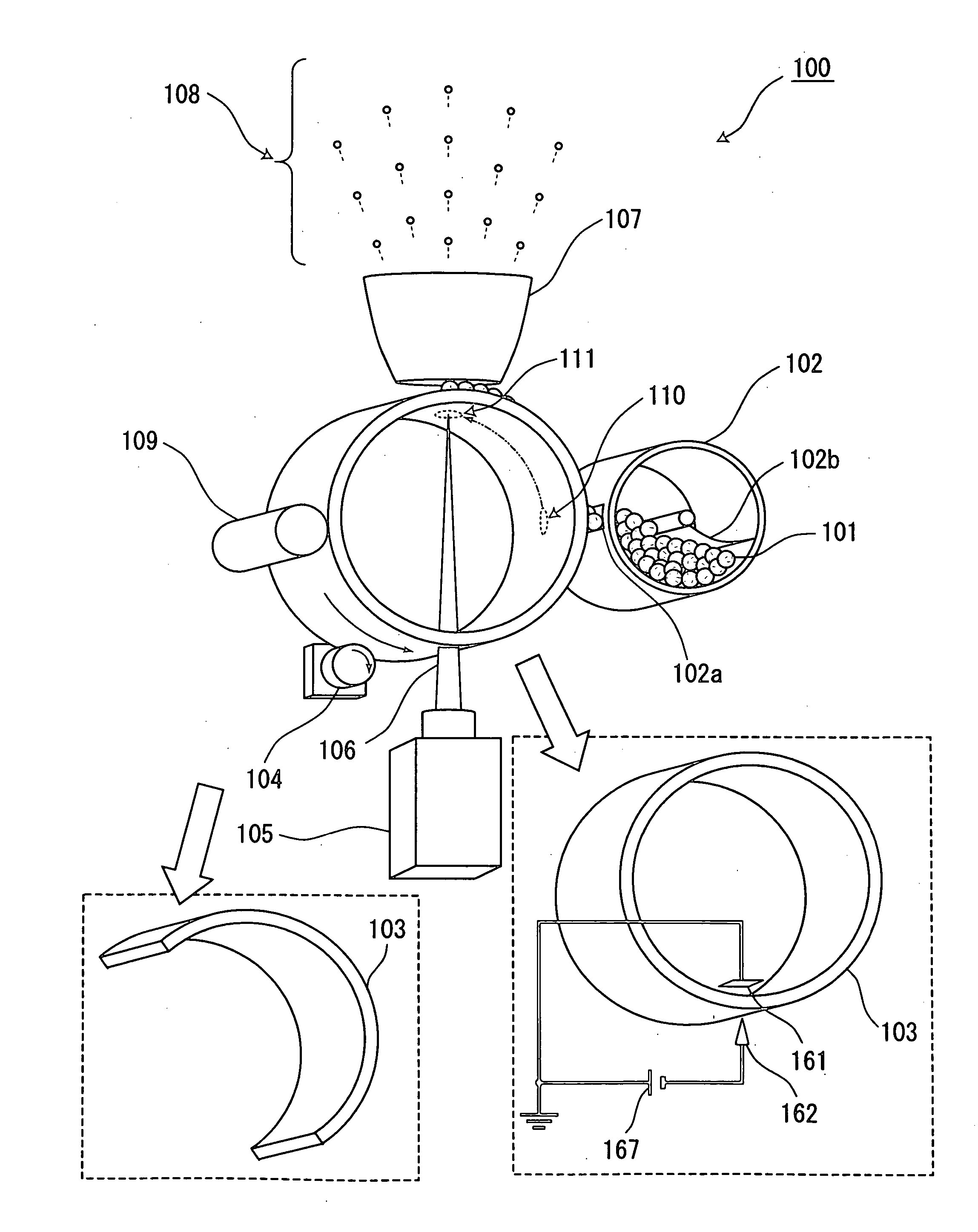 Powder propellant-based space propulsion device