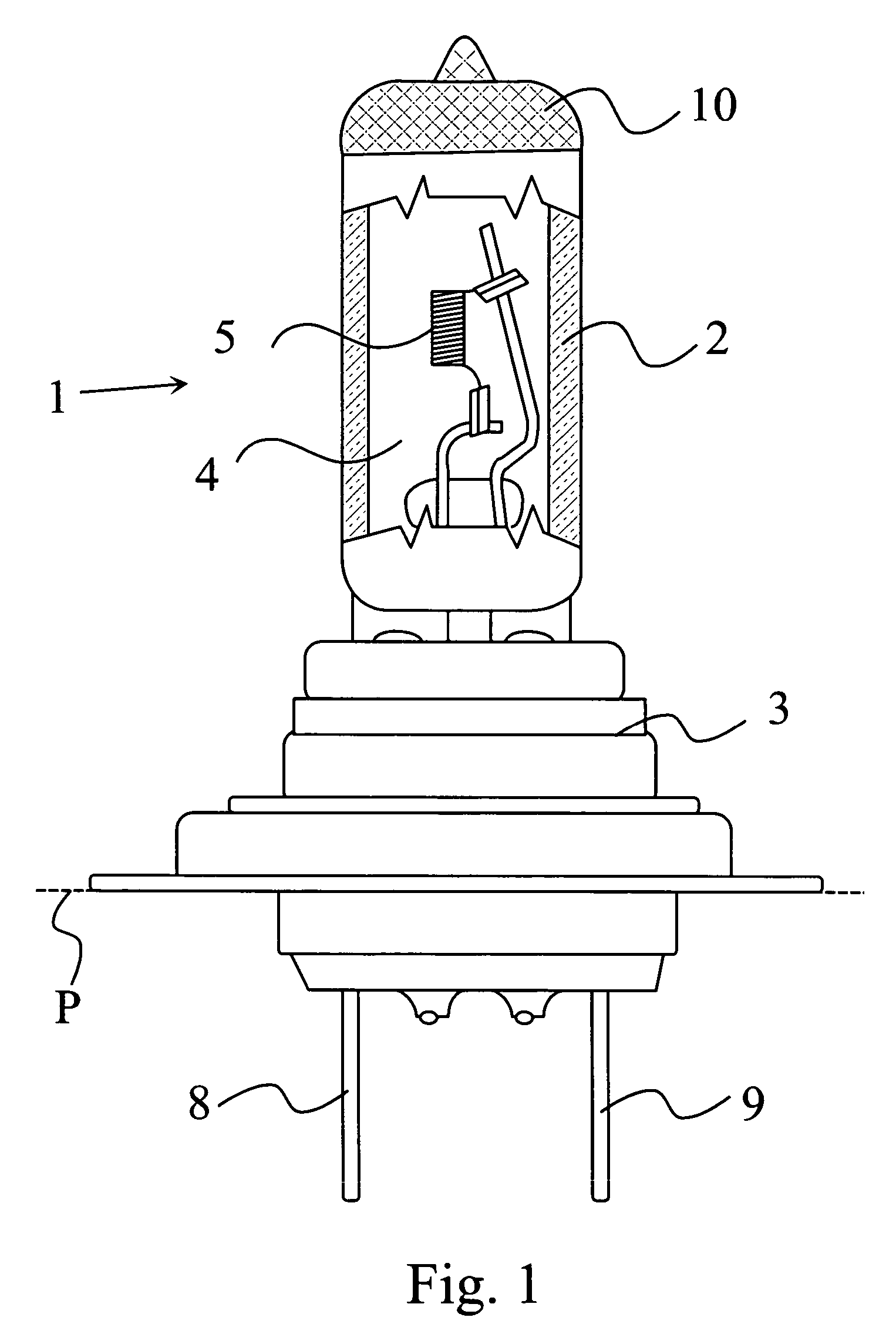 Composition for opaque coating, lamp with coating, and method of manufacture