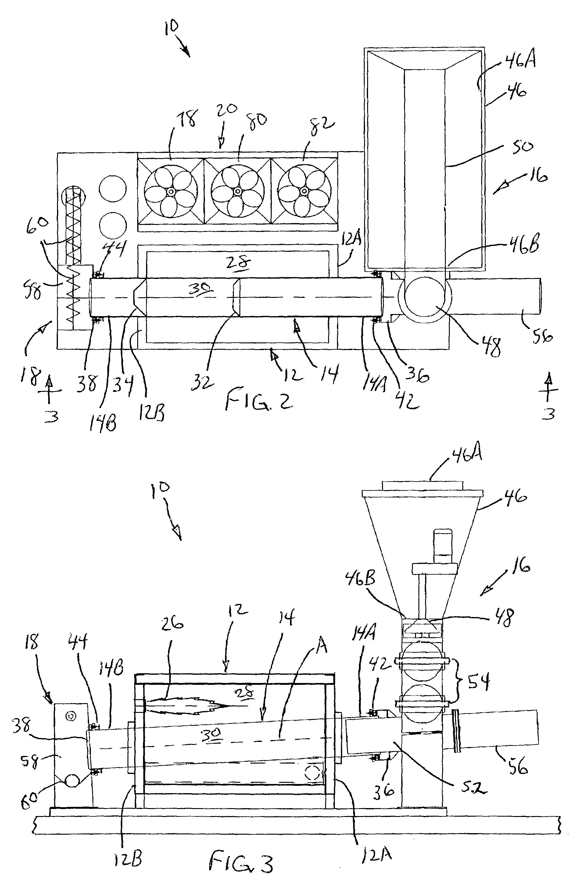 Carbonizing waste processing apparatus