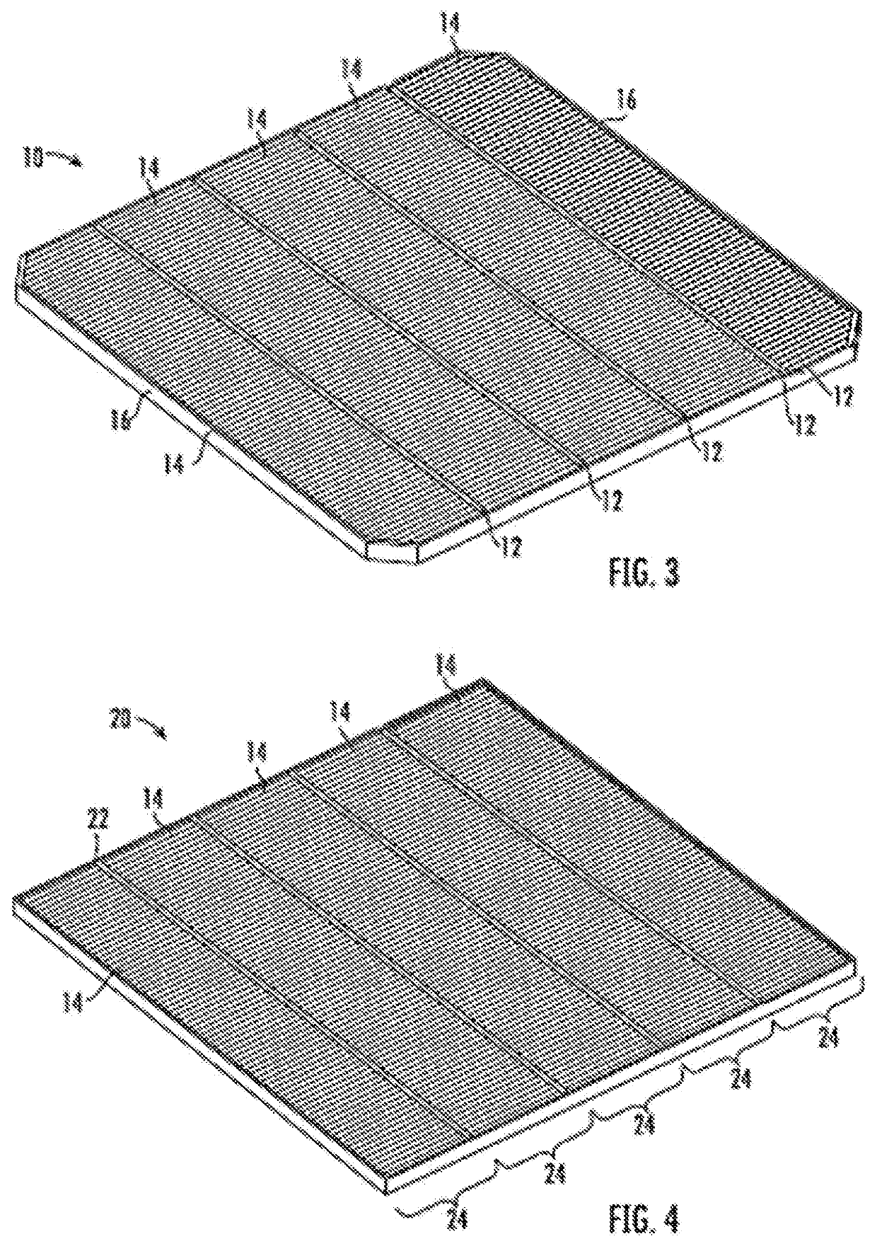 Shingled array module for vehicle solar roof