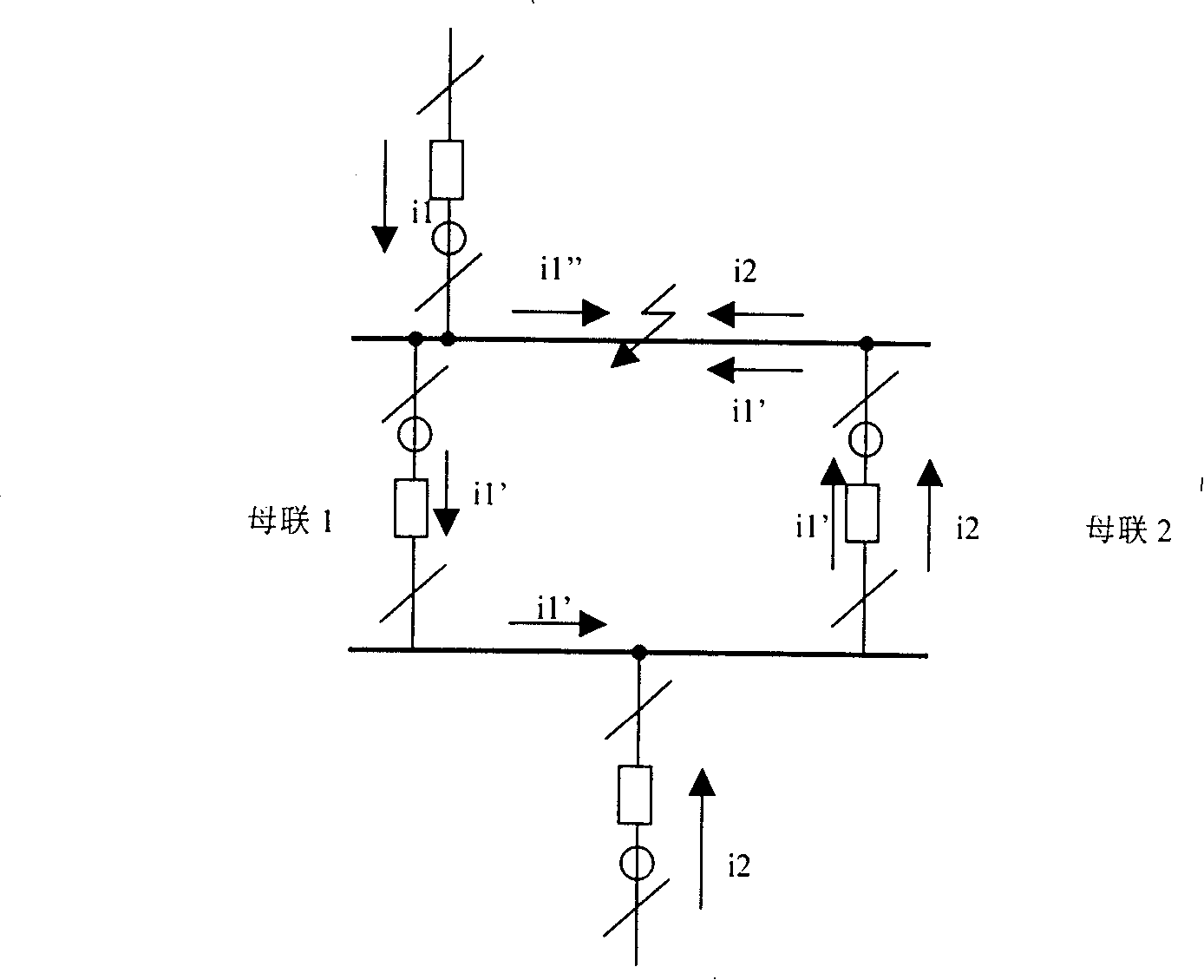 Adaptive regulation method of bus protection ratio brake coefficient based on bus connection current