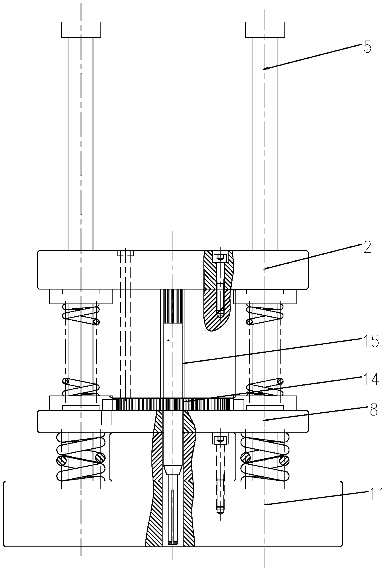 Gear and shaft assembling tooling