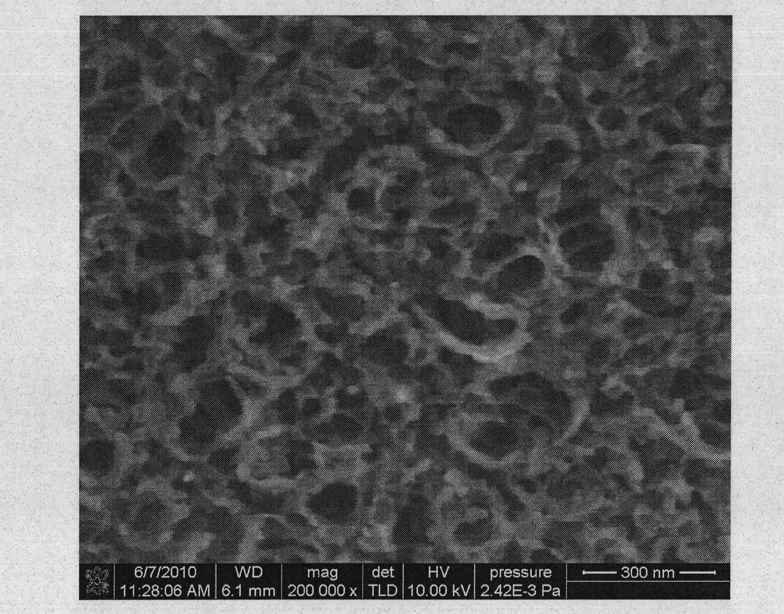 Method for preparing composite material of polypyrrole granules and titanium dioxide nanotube array