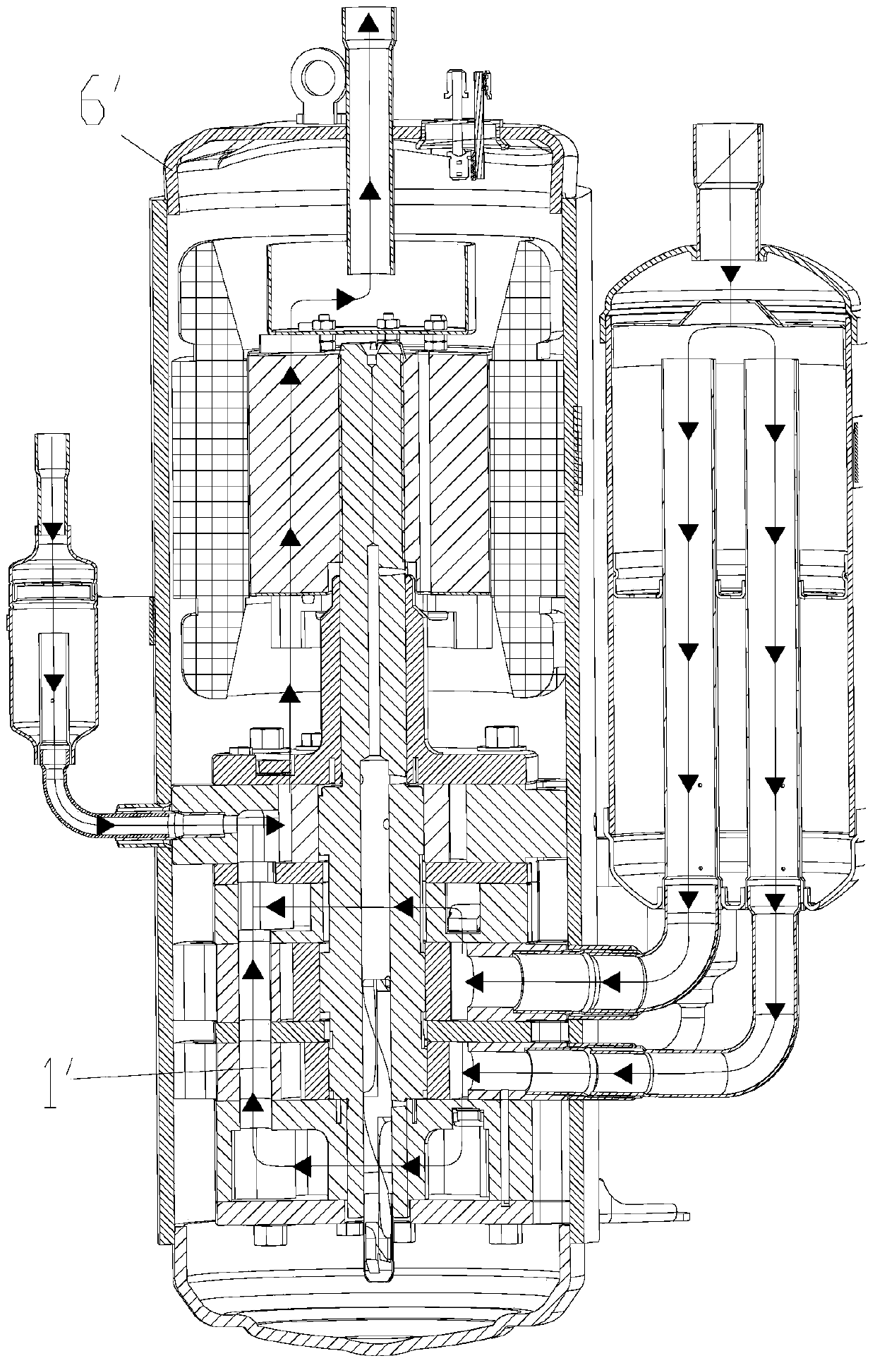 Compressor and refrigeration system with same