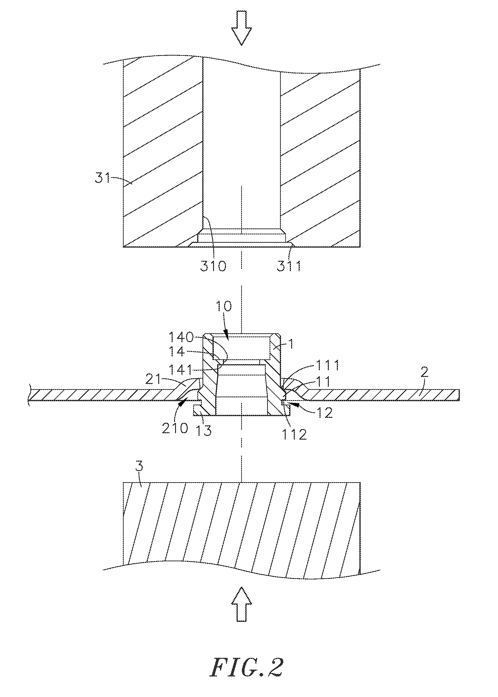 Floating fastener mounting structure