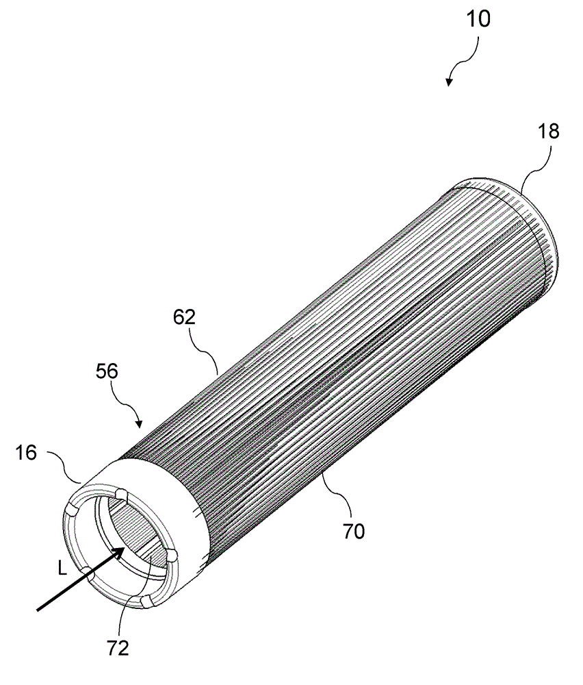 Filter element and filter system with a filter element