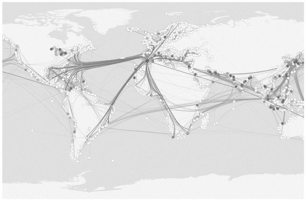 Marine transportation data biological intrusion visualization method and system based on high-order network