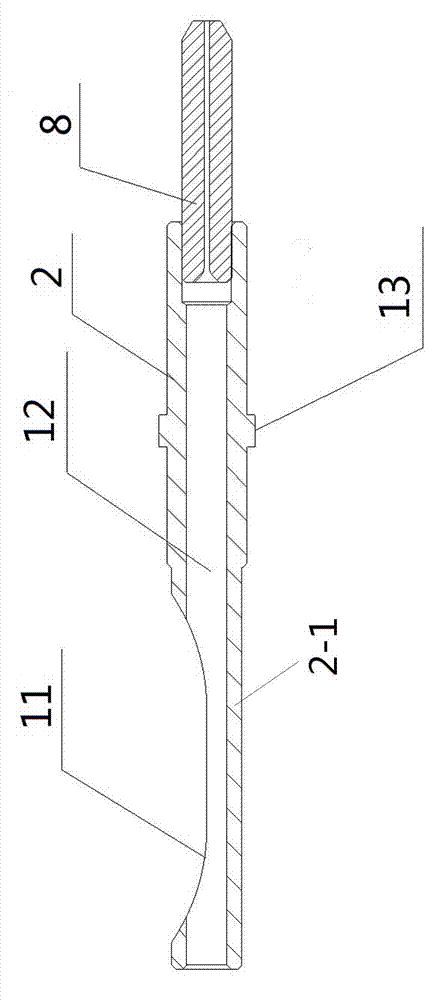 Pin component for optical fiber adaptor connector