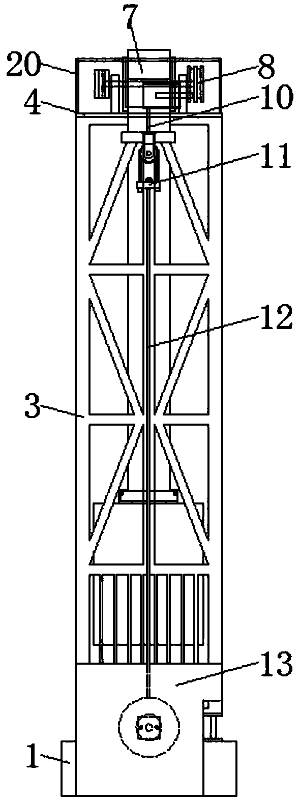 Hoisting mechanism model convenient to use