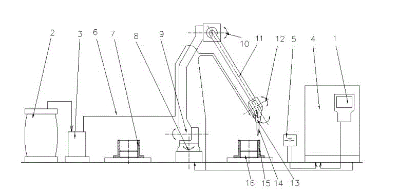 Automatic pattern piece gluing device for evaporative pattern for casting