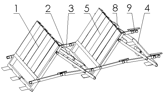 High-integration-level folding-type photovoltaic array