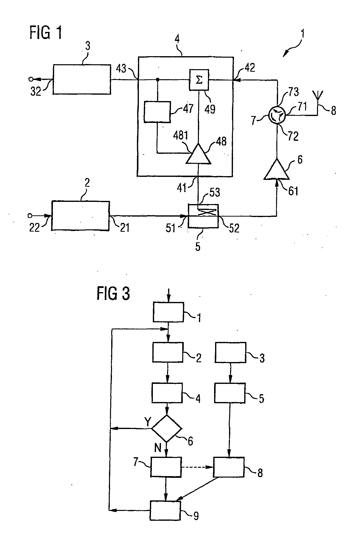 Transceiver with interference signal rejection, and method for interference signal rejection