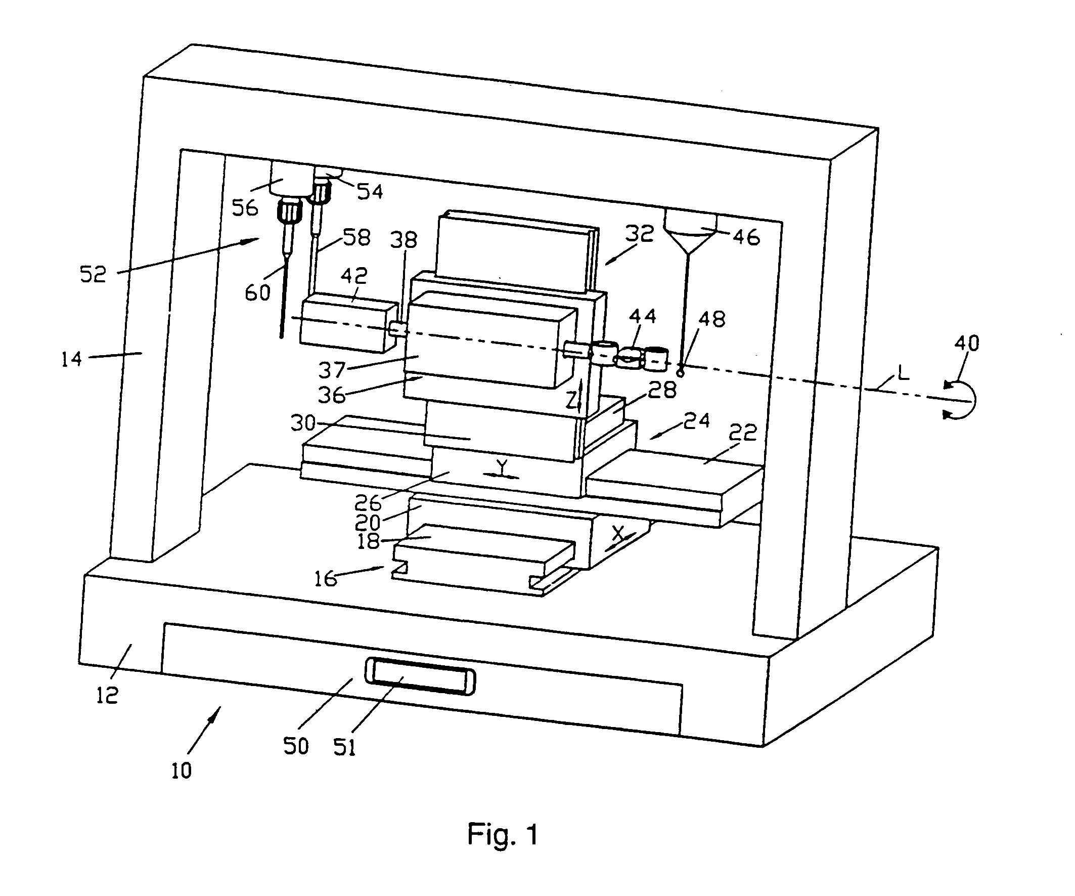 Machine tool for the production of base structures for false teeth