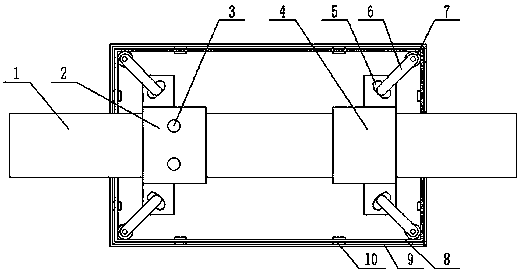 A butt welding expansion device for rectangular tube groups