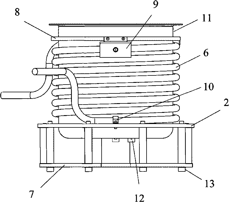 Hard ice cream machine evaporator, fixture and method for winding copper condensation tube
